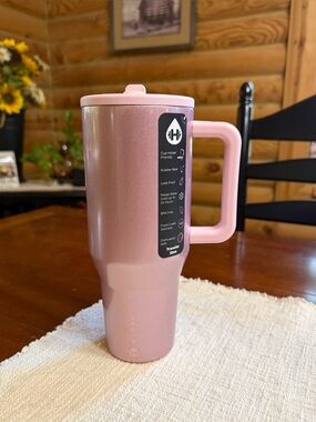 PINK GLITTER HydroJug 32oz Straw Tumbler • VICTORIA’S SECRET Collab